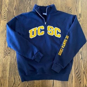 UC Santa Cruz half-zip sweatshirt